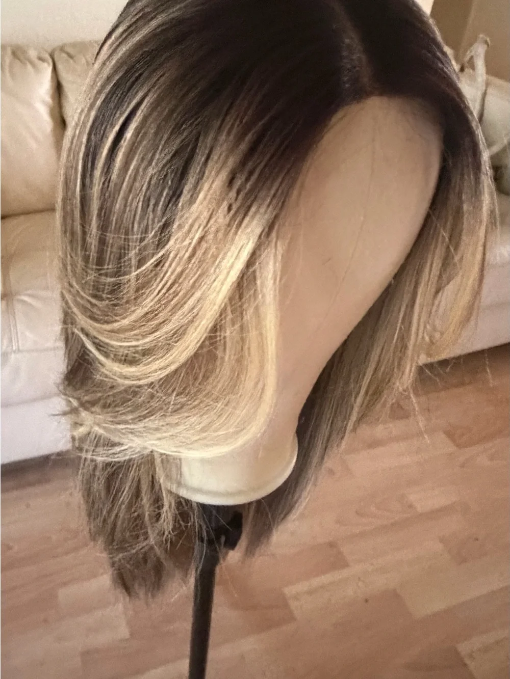 Long Layered Lace Front Wig in Brown with Blonde Highlights